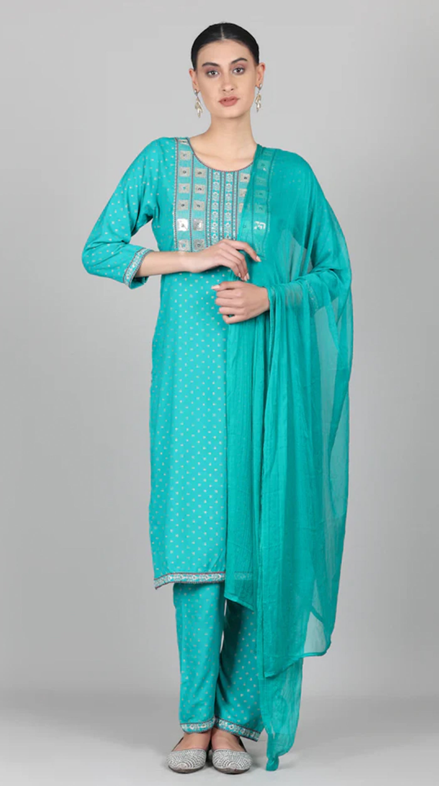 Rama Thread Embroidered Suit Set