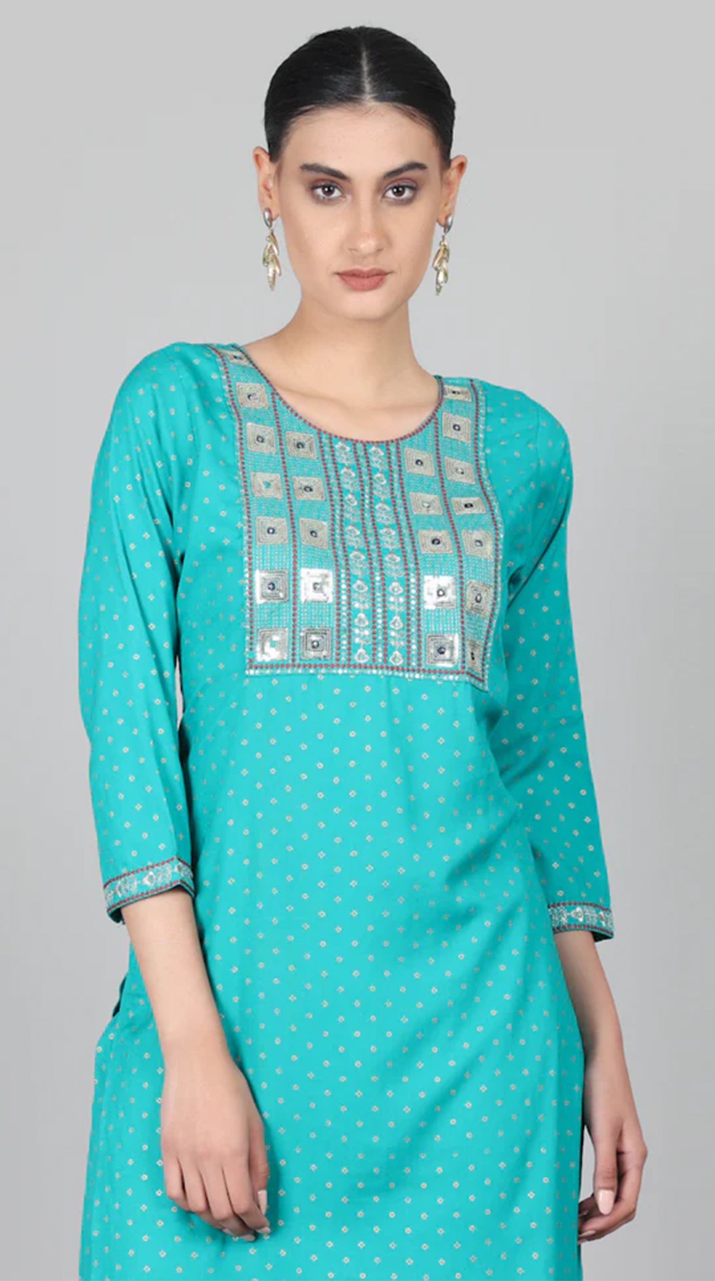 Rama Thread Embroidered Suit Set