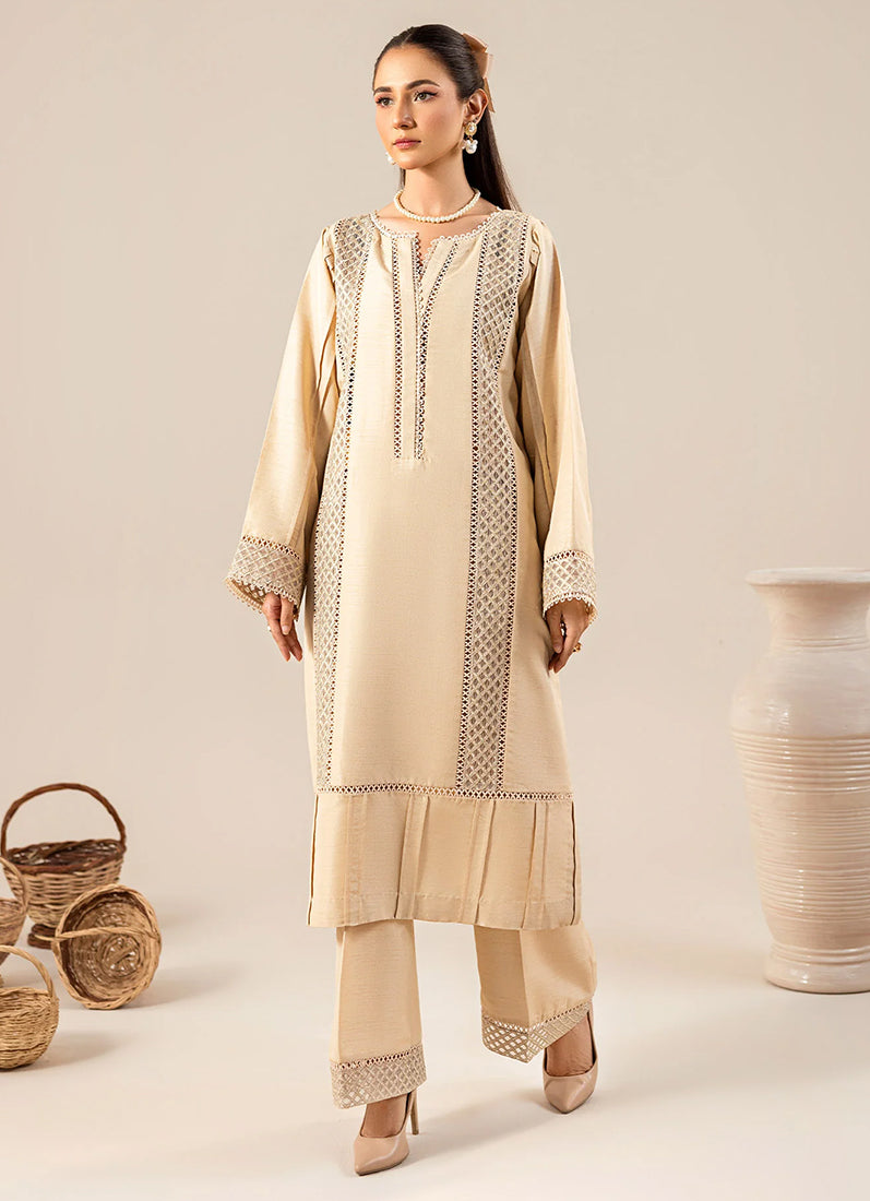 Ivory Raw Silk Co-ord Set