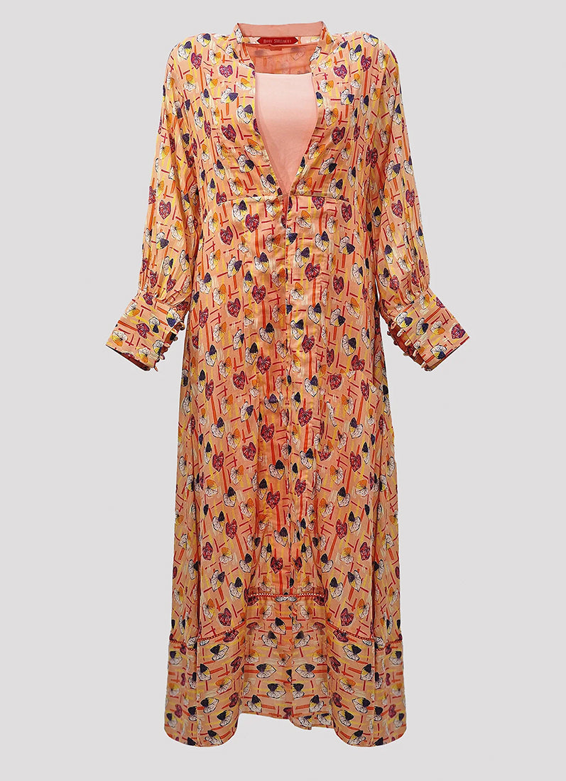 Peach Jacket Suit Set