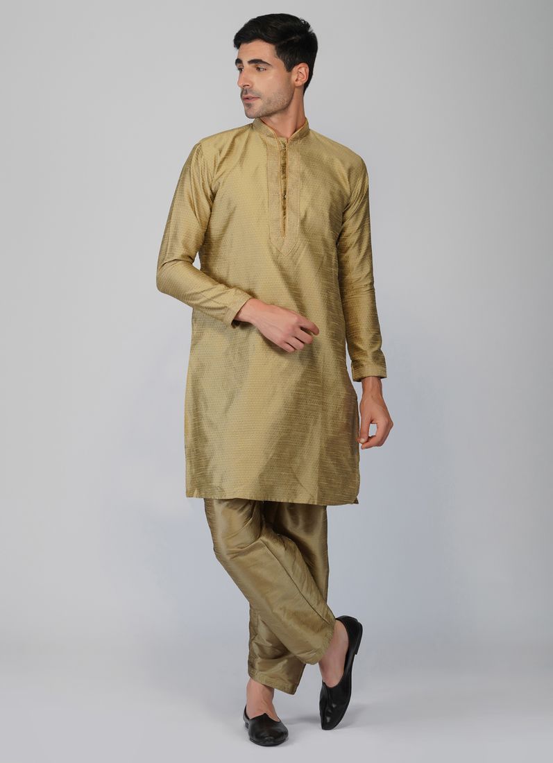 Buy Beige Brocade Kurta Salwar Set