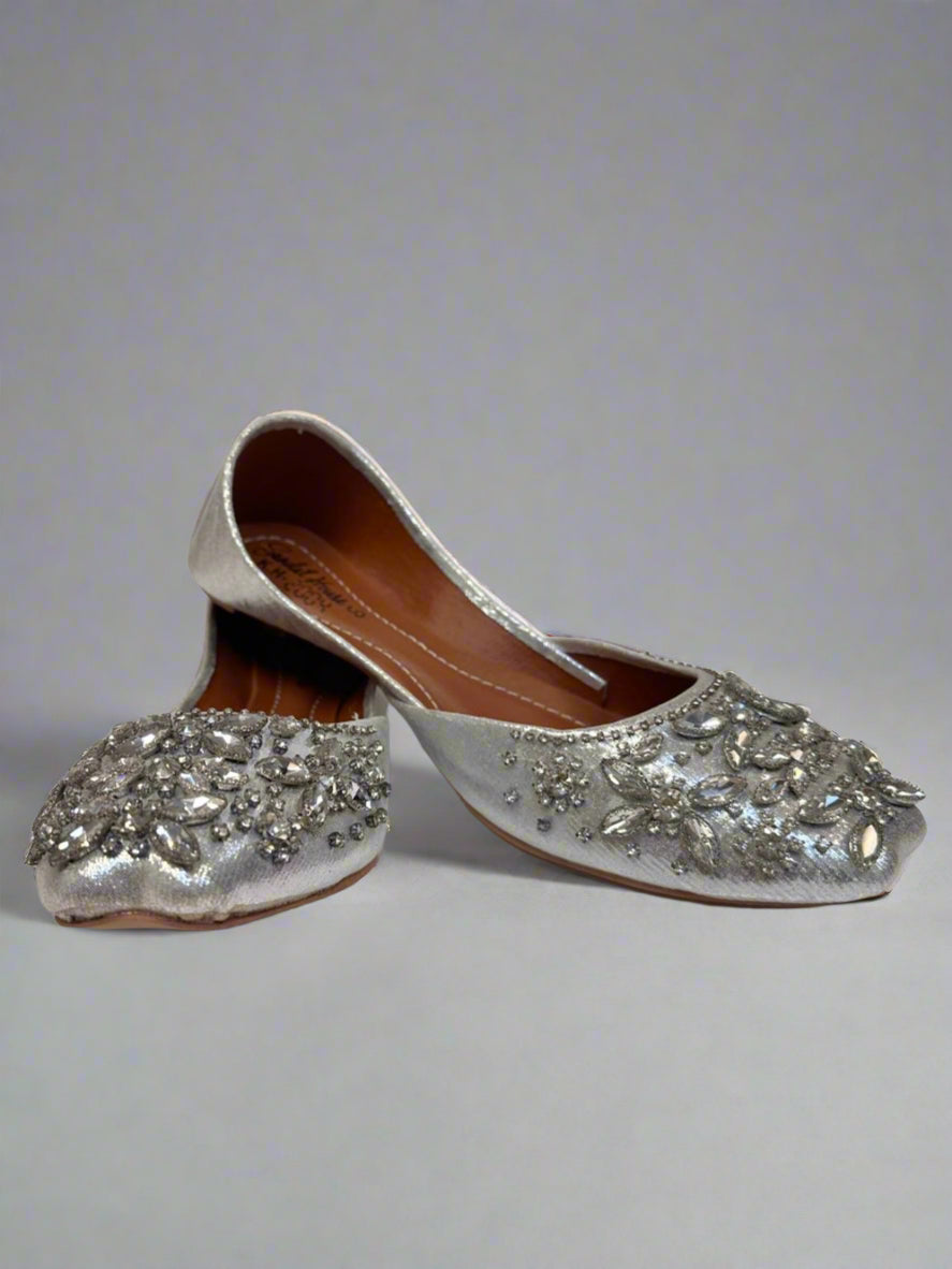 Silver Diamonte Juttis