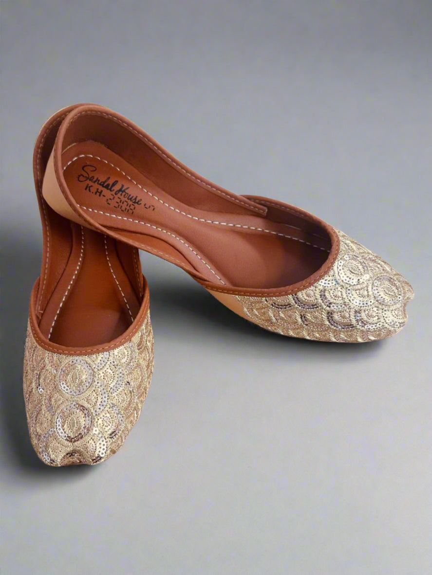 Gold Thread & Sequins Juttis