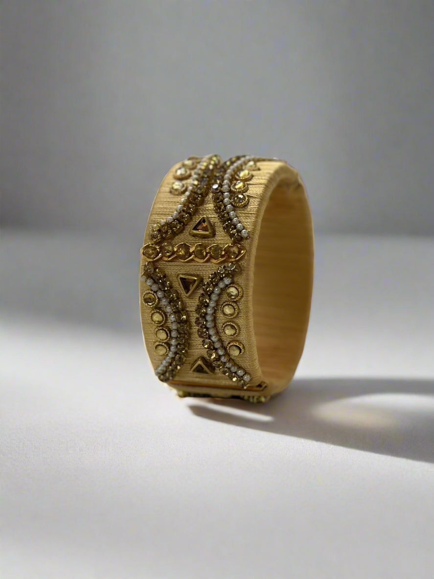 Gold Intricate Embellished Cuff