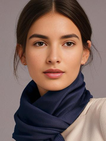 Midnight Blue Lace scarf