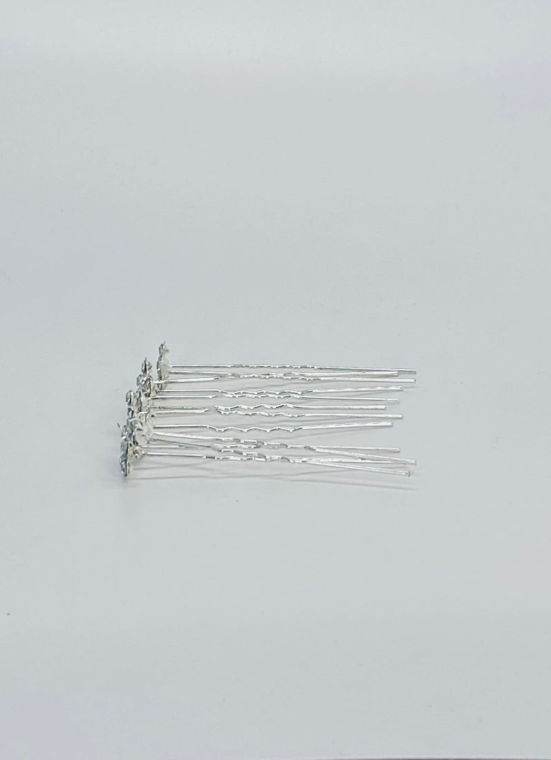 Silver Butterfly Bun Pins