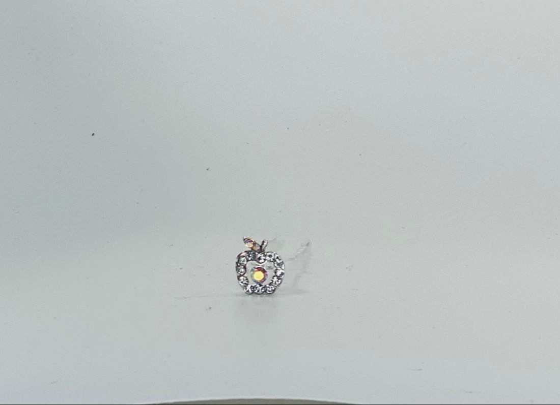 Diamante Apple Design Bun Pins