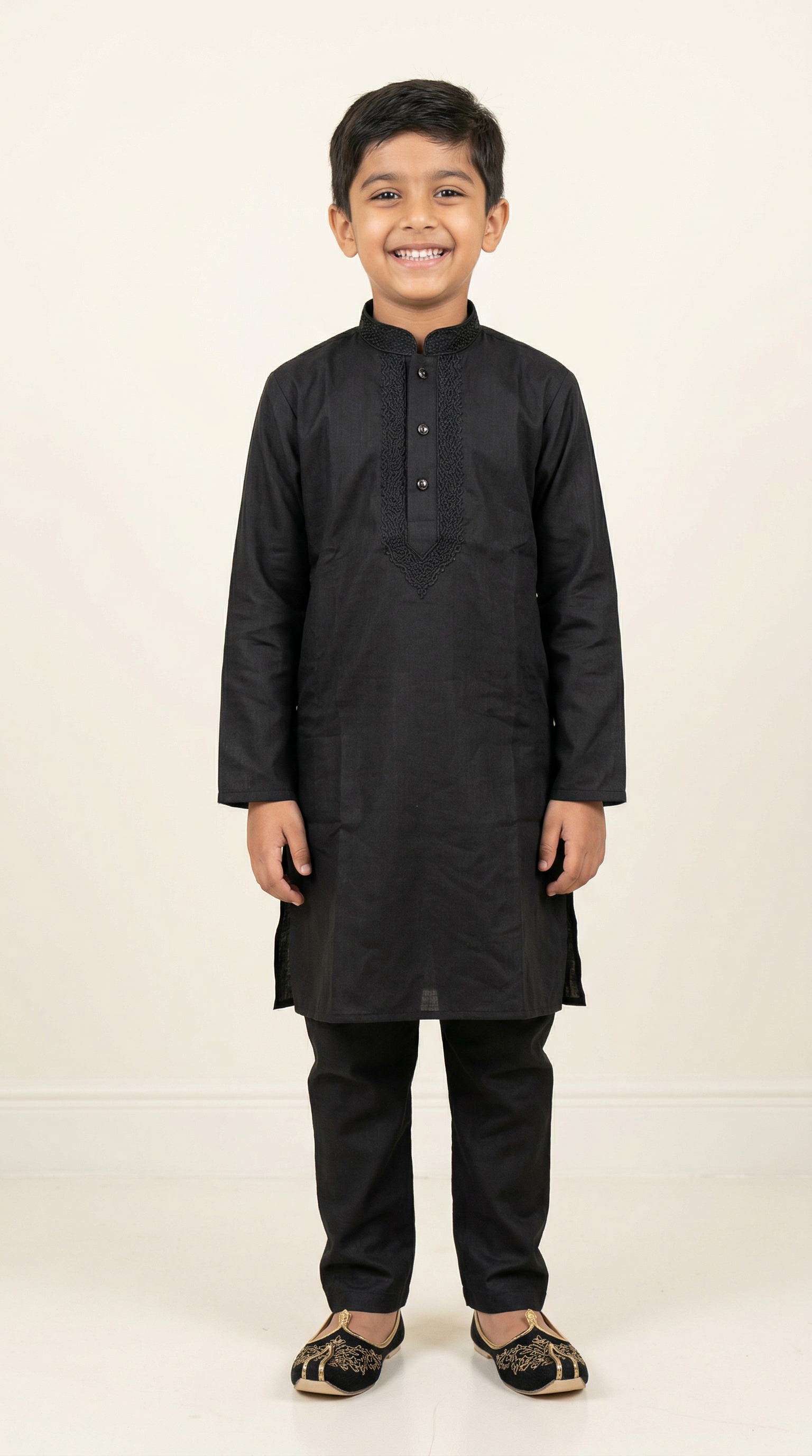 Black Thread Embroidery Kurta Salwar Set