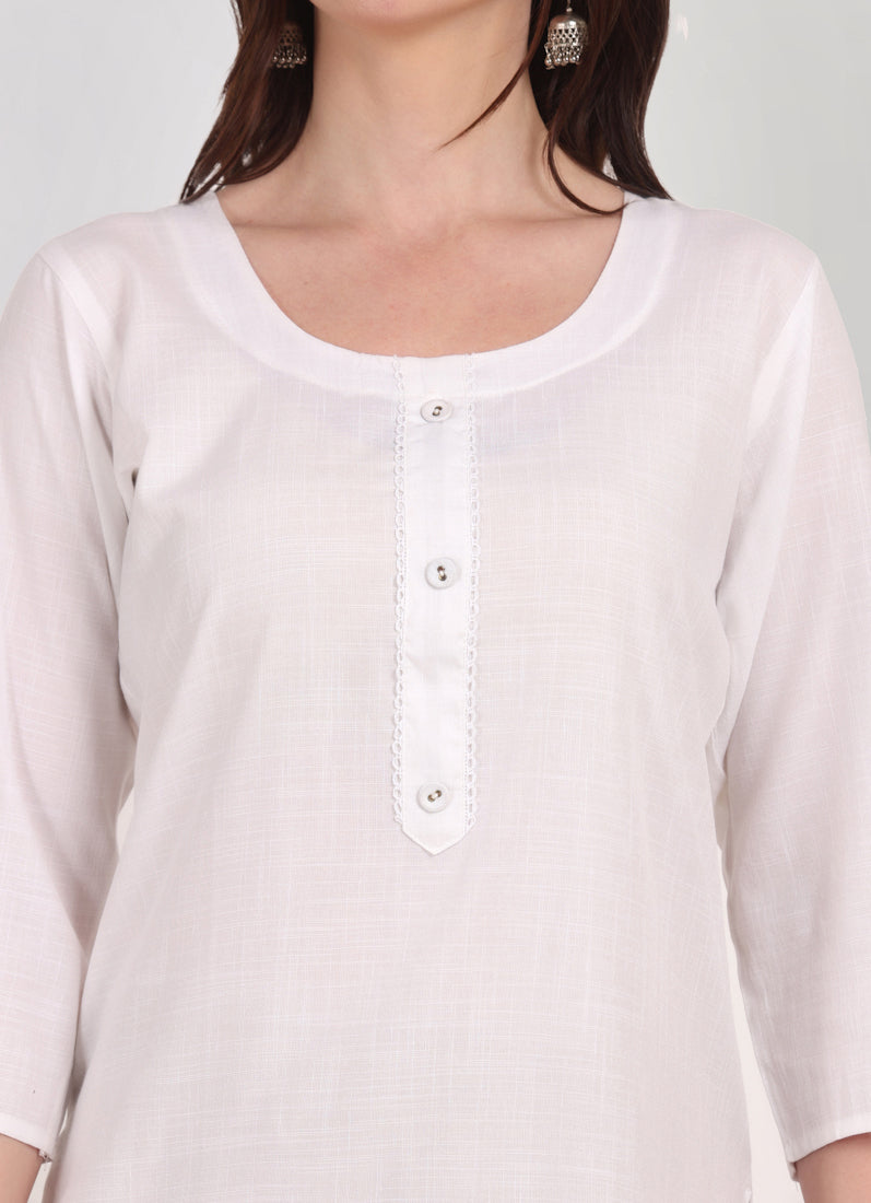 White Rayon Kurta