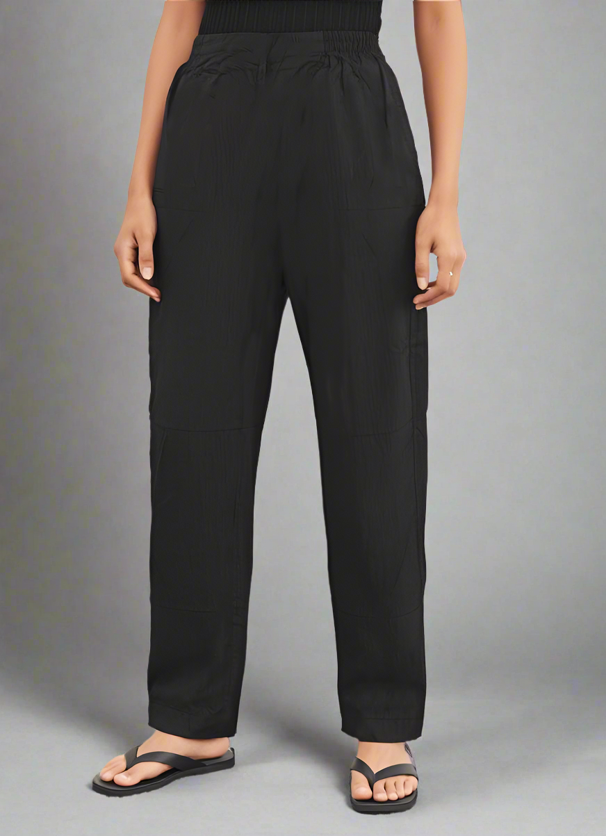 Black Cotton Trousers
