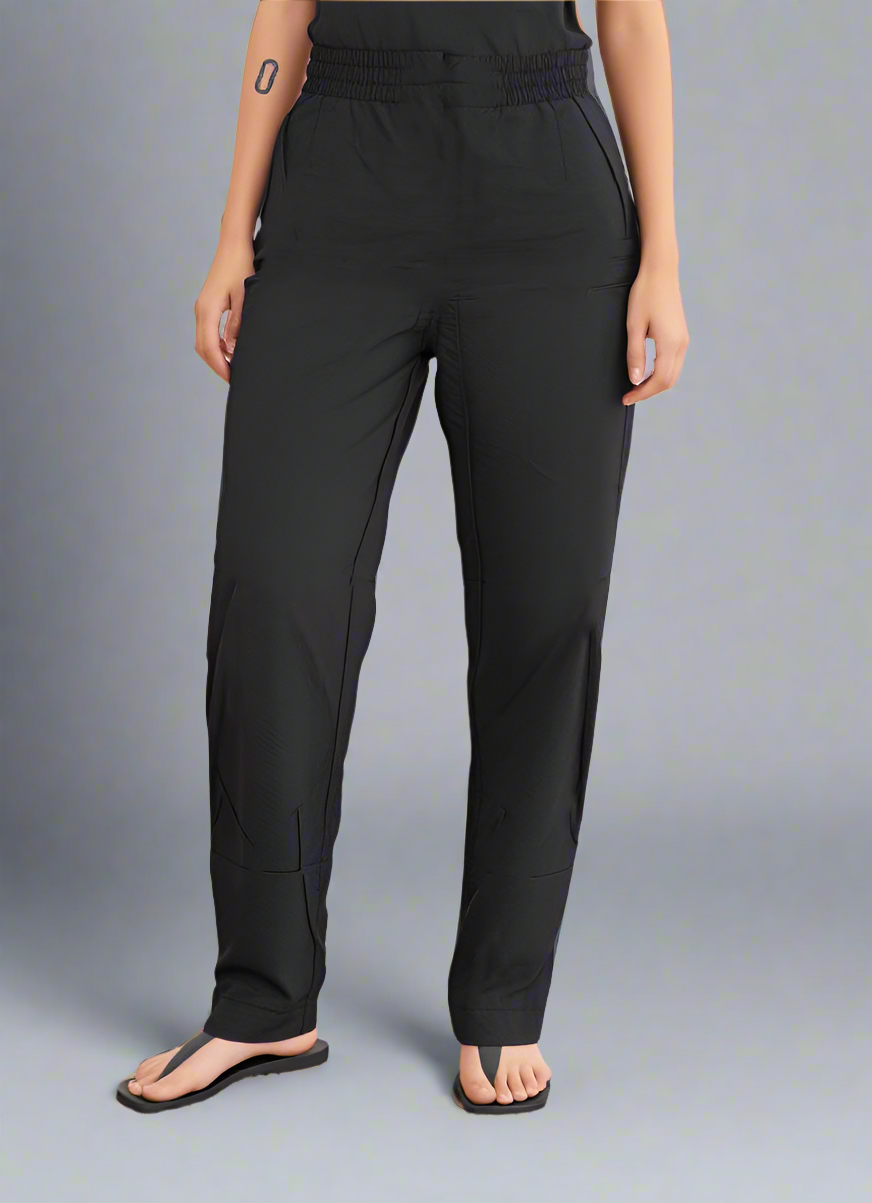 Black Cotton Trousers