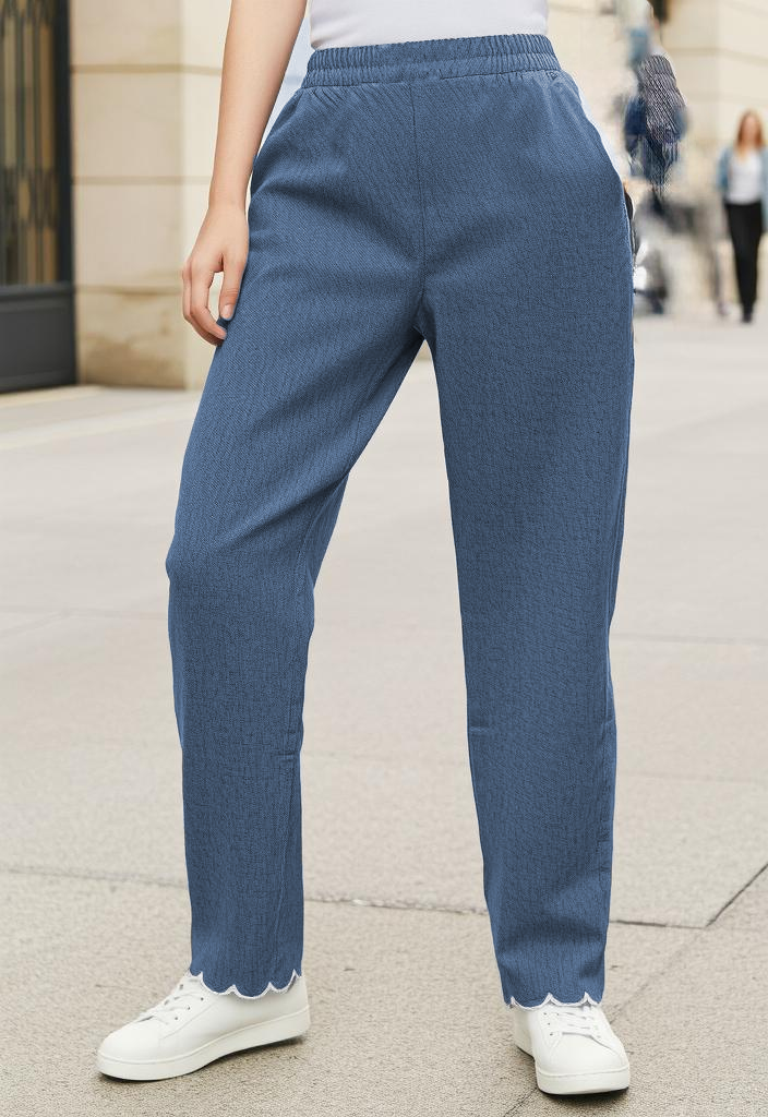 Blue Cotton Trousers