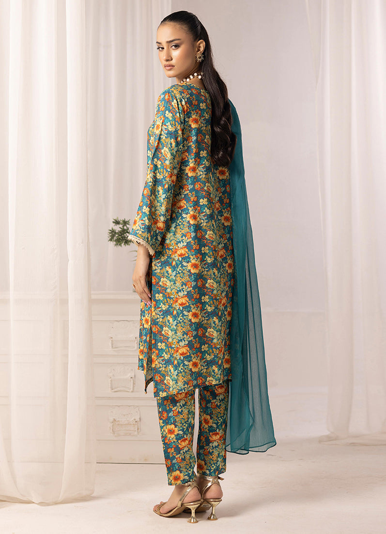 Blue Lawn Digital Printed Suit Set