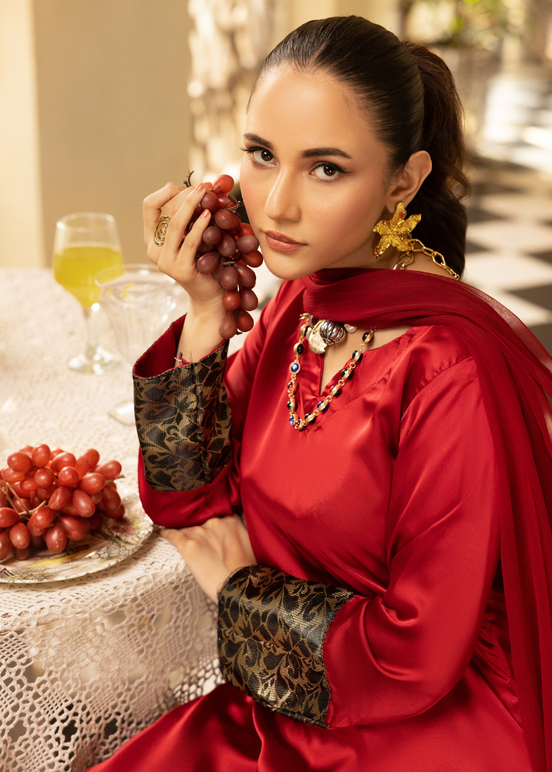 Maroon Farshi Salwar Suit Set