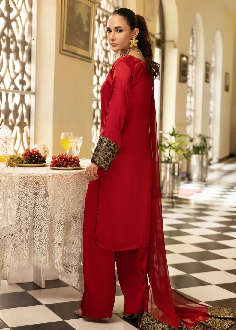 Maroon Farshi Salwar Suit Set