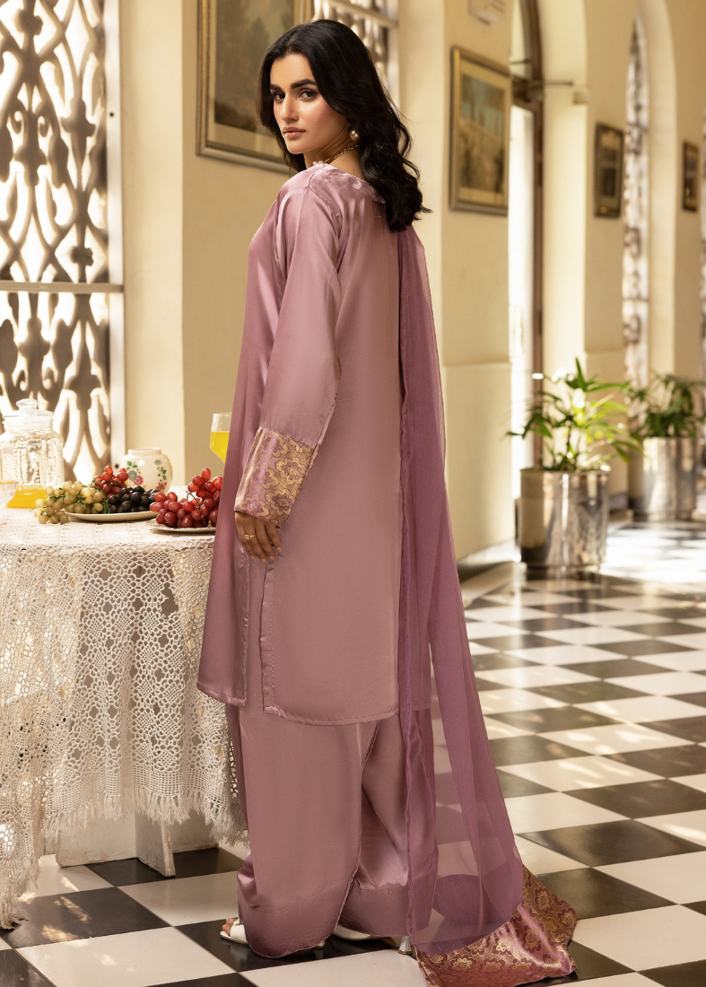 Dusky Pink Farshi Salwar Suit Set