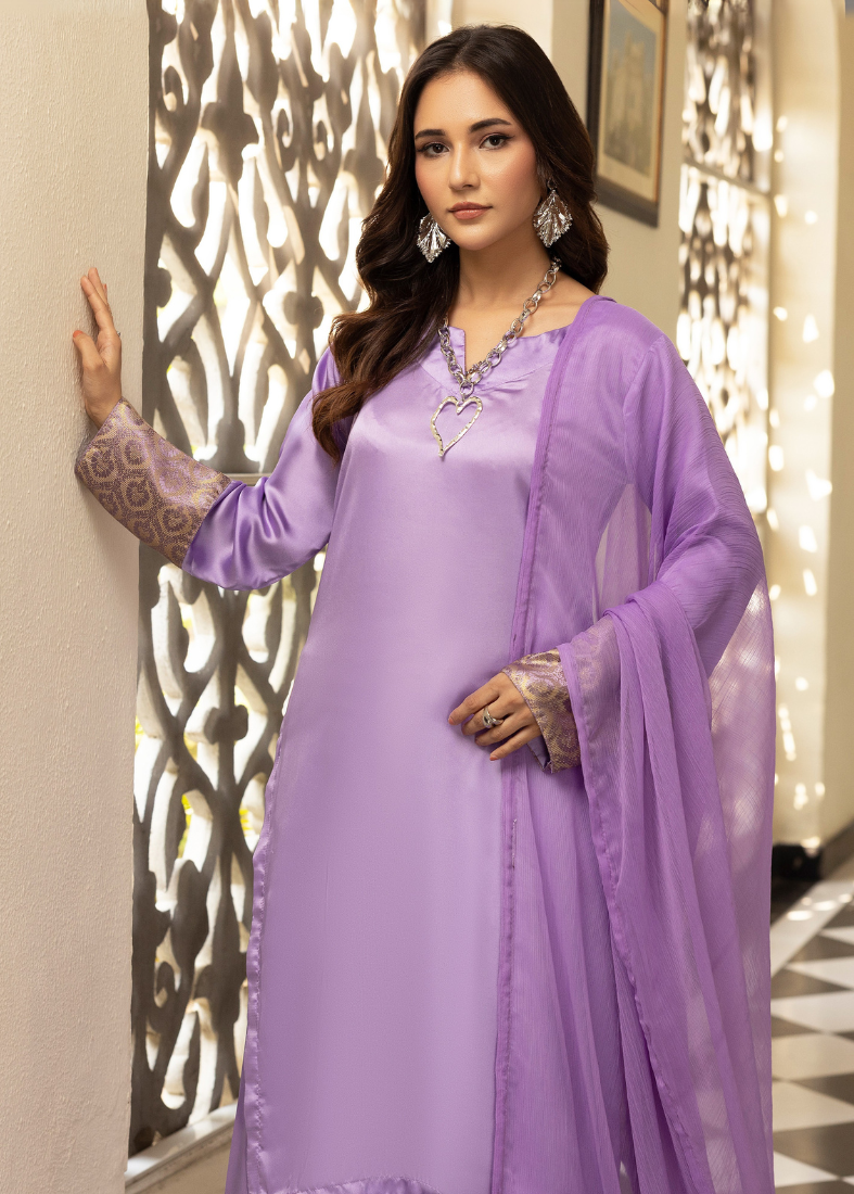 Lavendar Farshi Salwar Suit Set