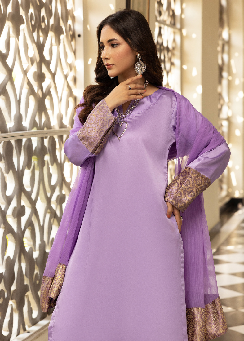 Lavendar Farshi Salwar Suit Set