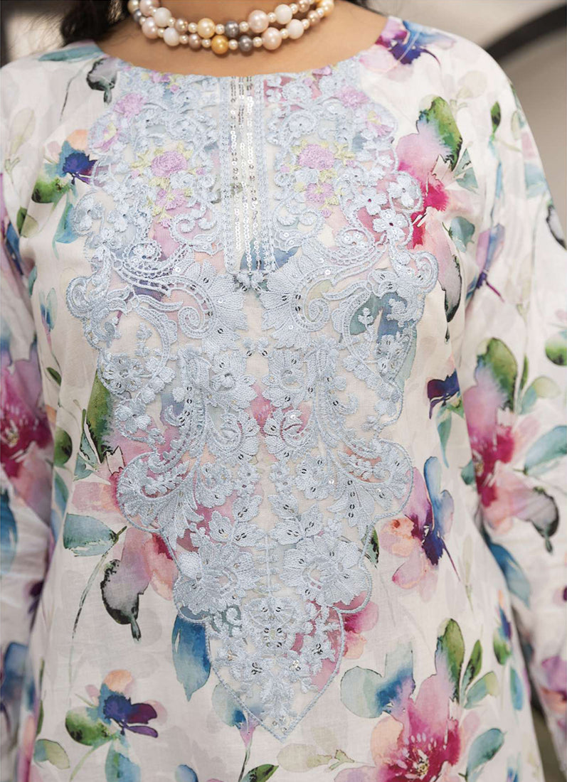 Off-White Digital Printed Lawn Suit Set