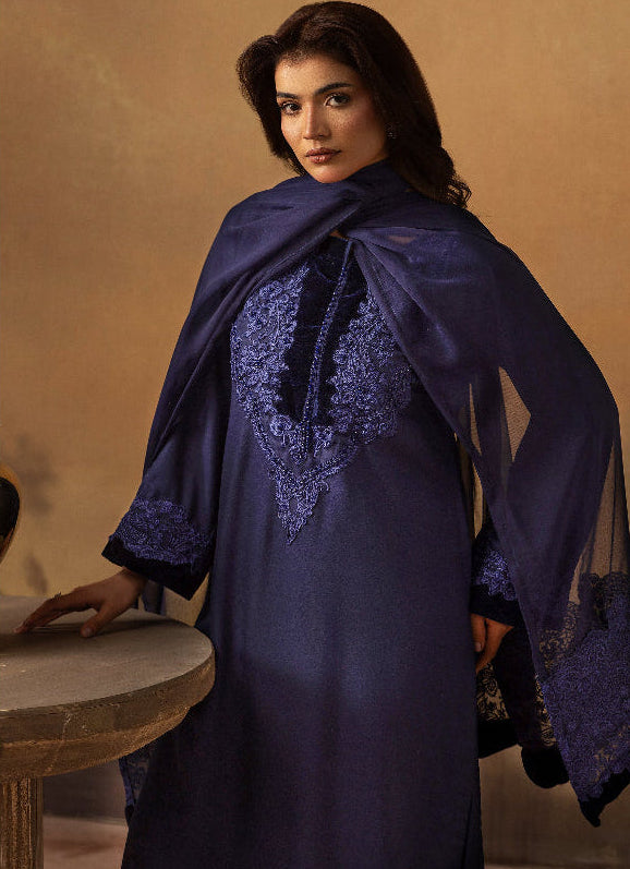 Sophisticated Blue Dhanak Suit Set