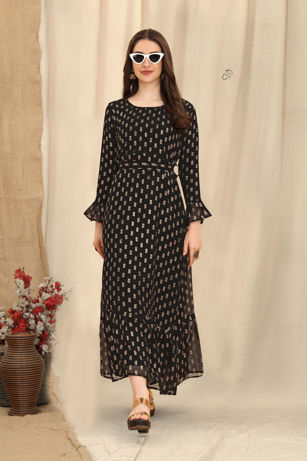 Black Dress with Belt