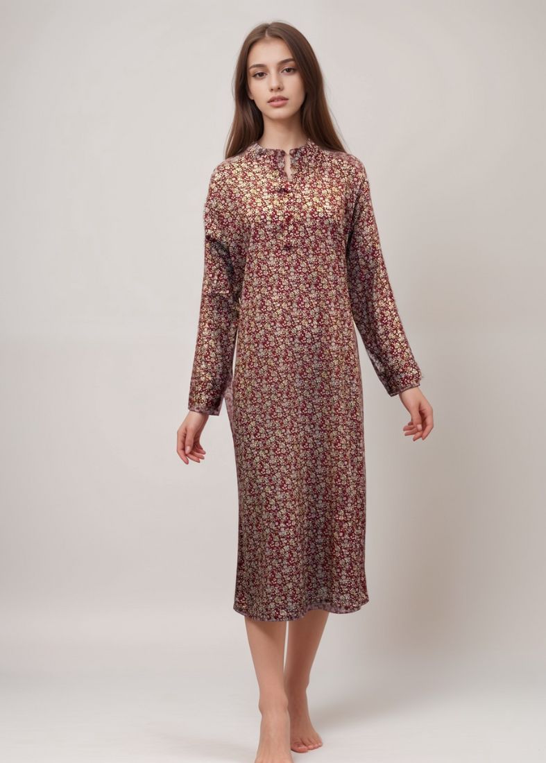 Red Shirt Style Printed Dress