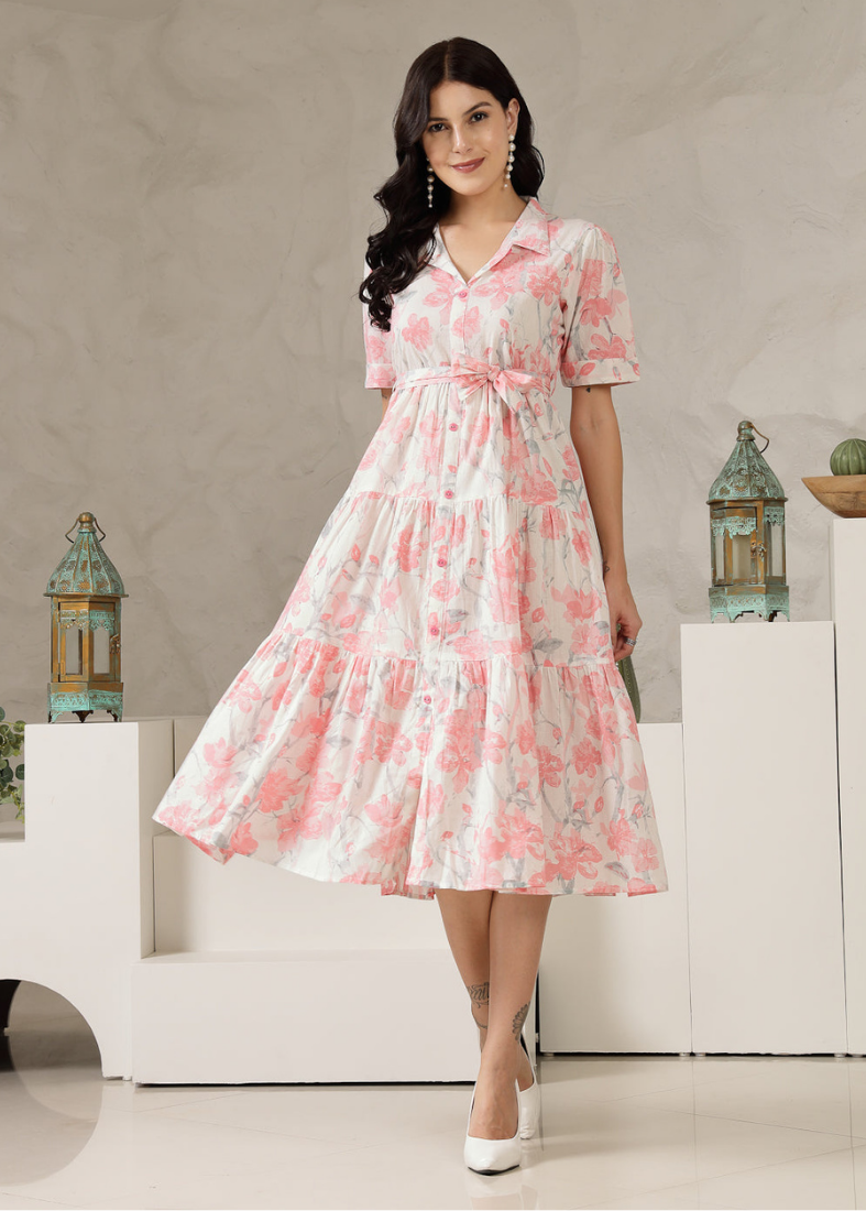 Off-White Shirt Style Dress
