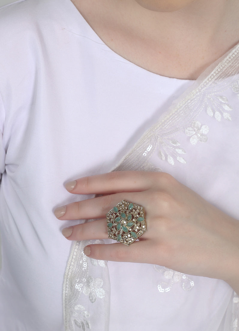 Mint Green Adjustable Ring For Her