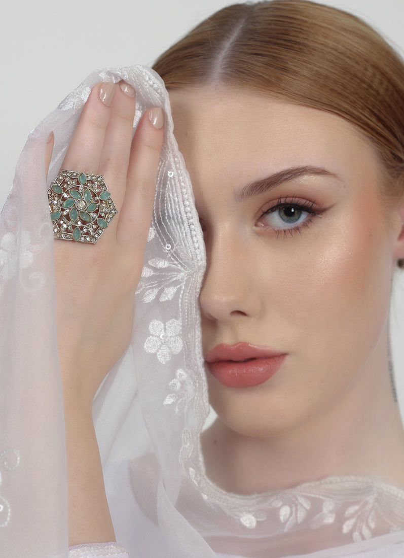 Mint Green Adjustable Ring For Her