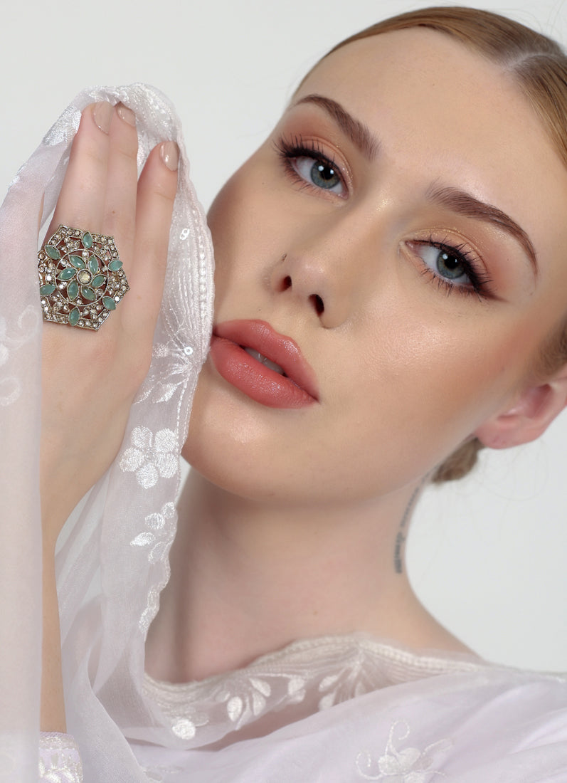 Mint Green Adjustable Ring For Her