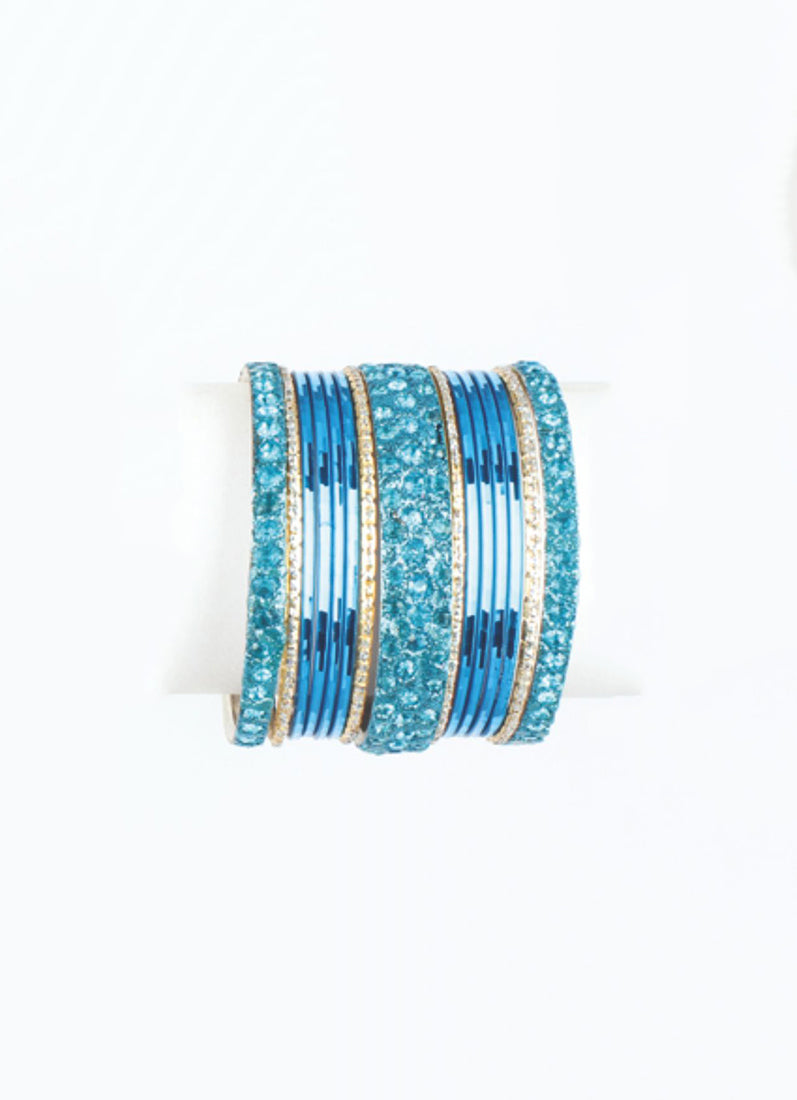 Ferozi Crystal Bangles