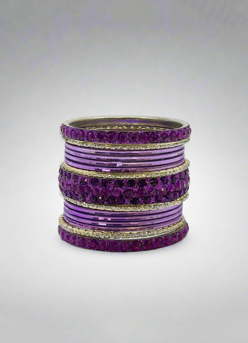 Purple Girls Bangle Set