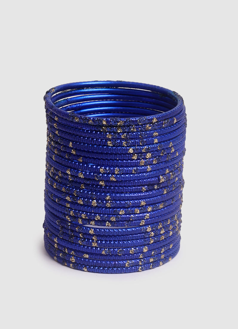 Girls Royal Blue Dot Bangles