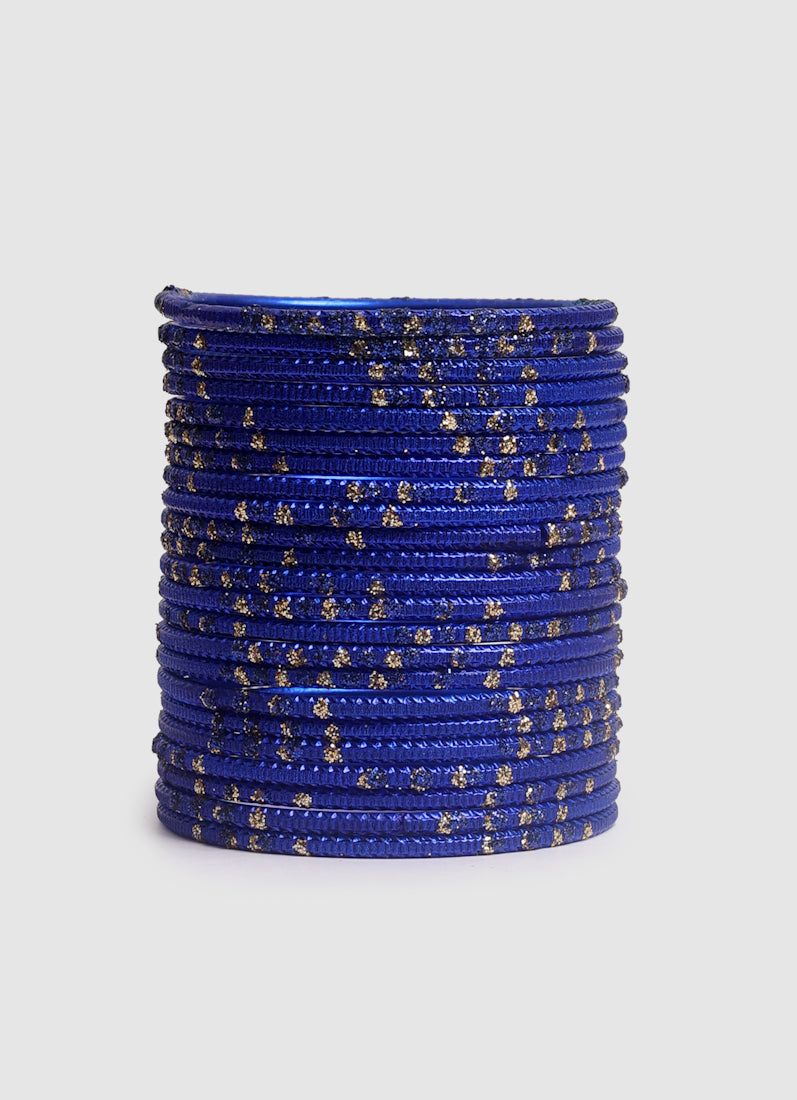 Girls Royal Blue Dot Bangles