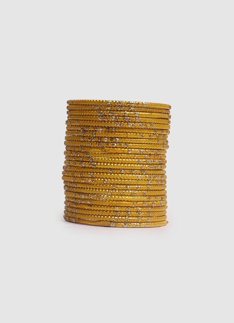 Girls Yellow Dot Bangles