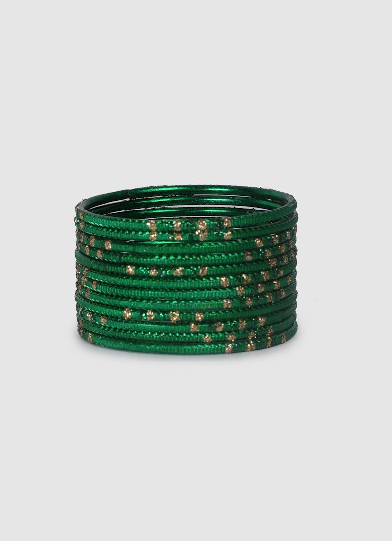 Girls Green Dot Bangles