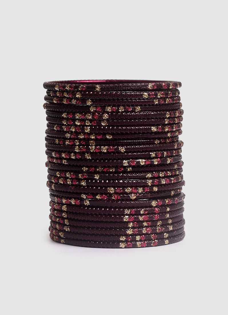 Girls Wine Dot Bangles