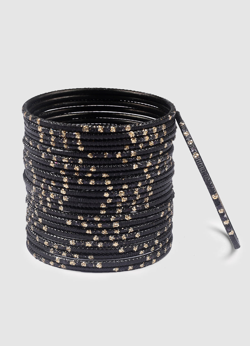 Girls Black Dot Bangles