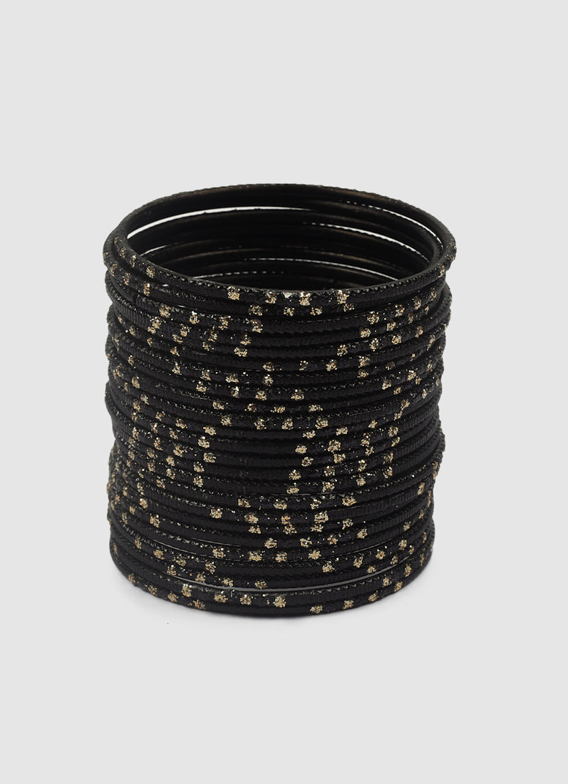 Girls Black Dot Bangles
