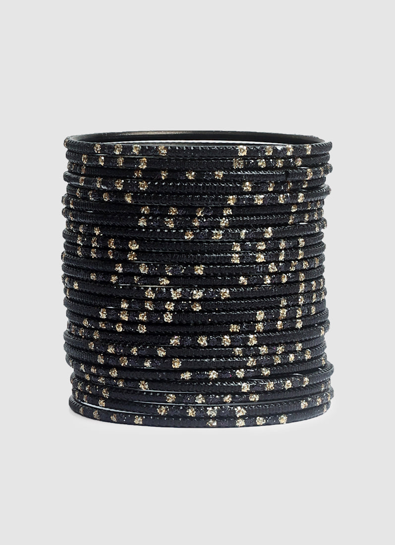 Girls Black Dot Bangles