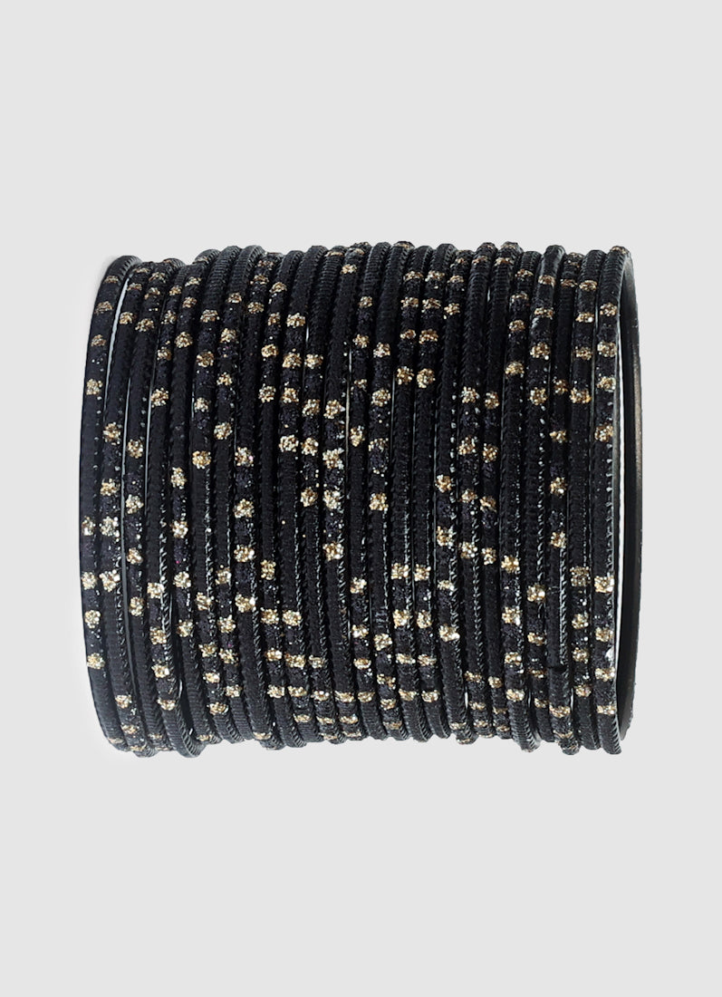 Girls Black Dot Bangles