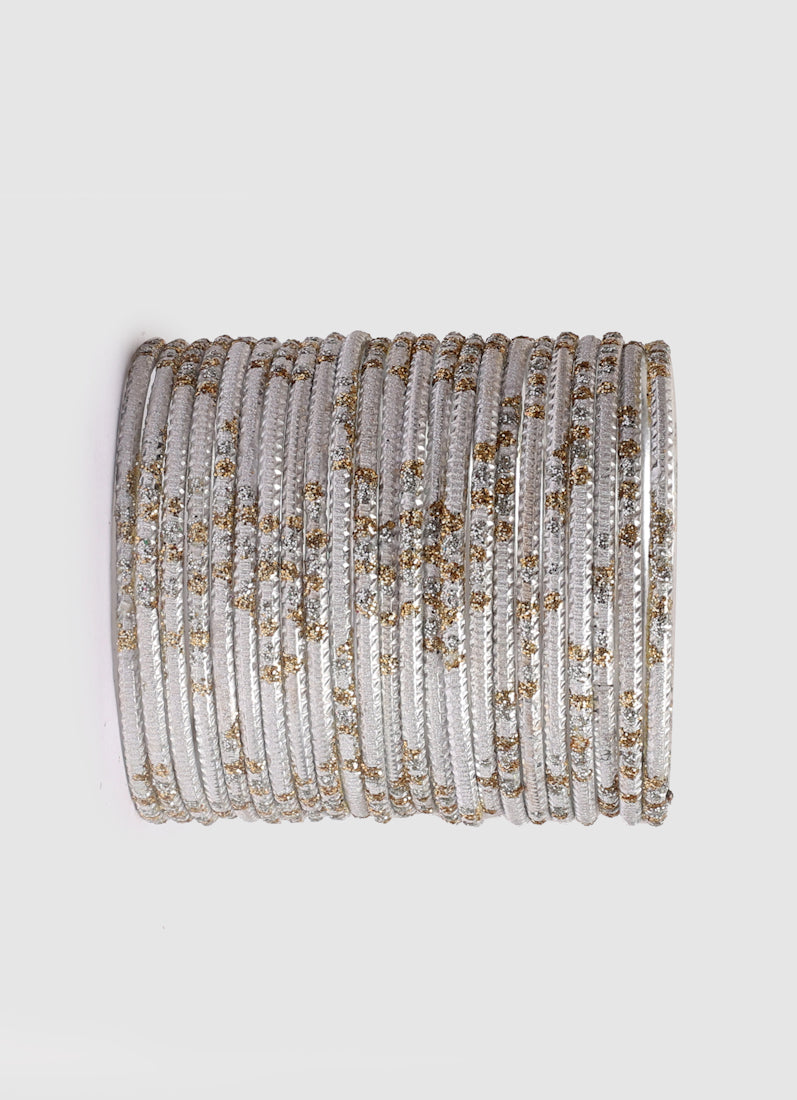 Girls Silver Dot Bangles