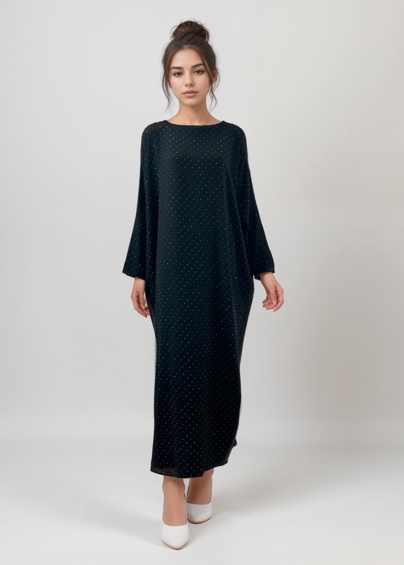 Black Shimmery Kaftan