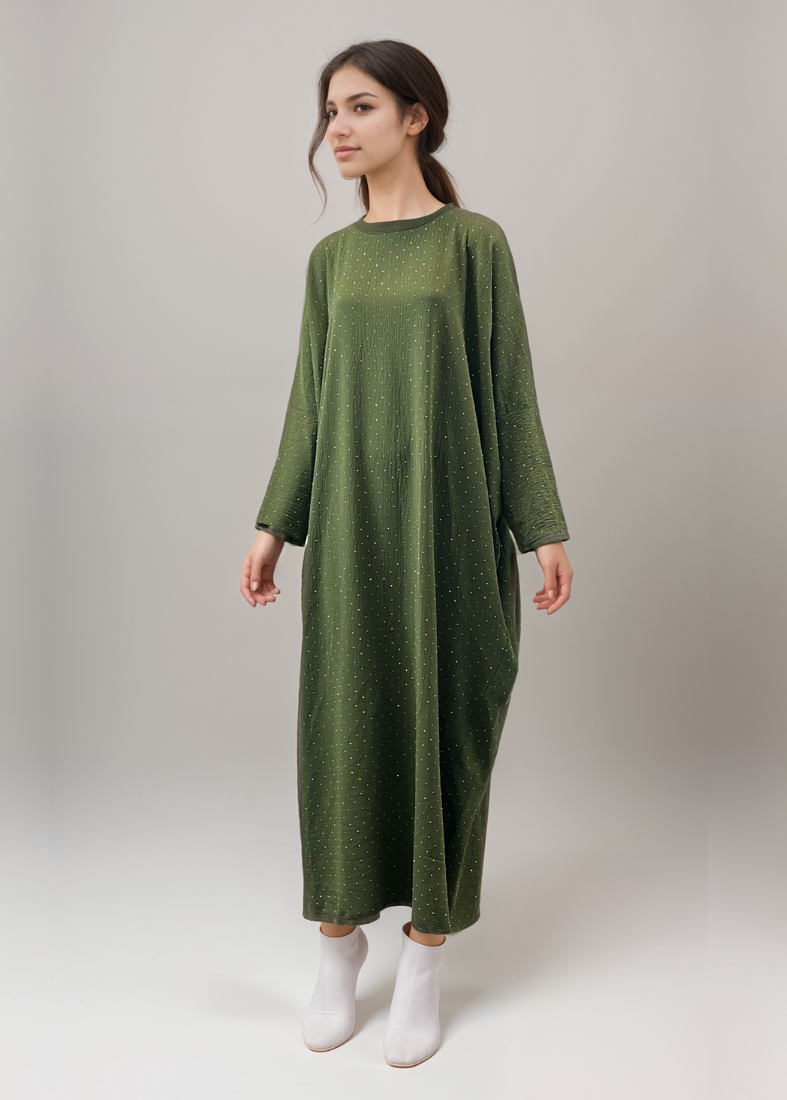Green Shimmery Kaftan