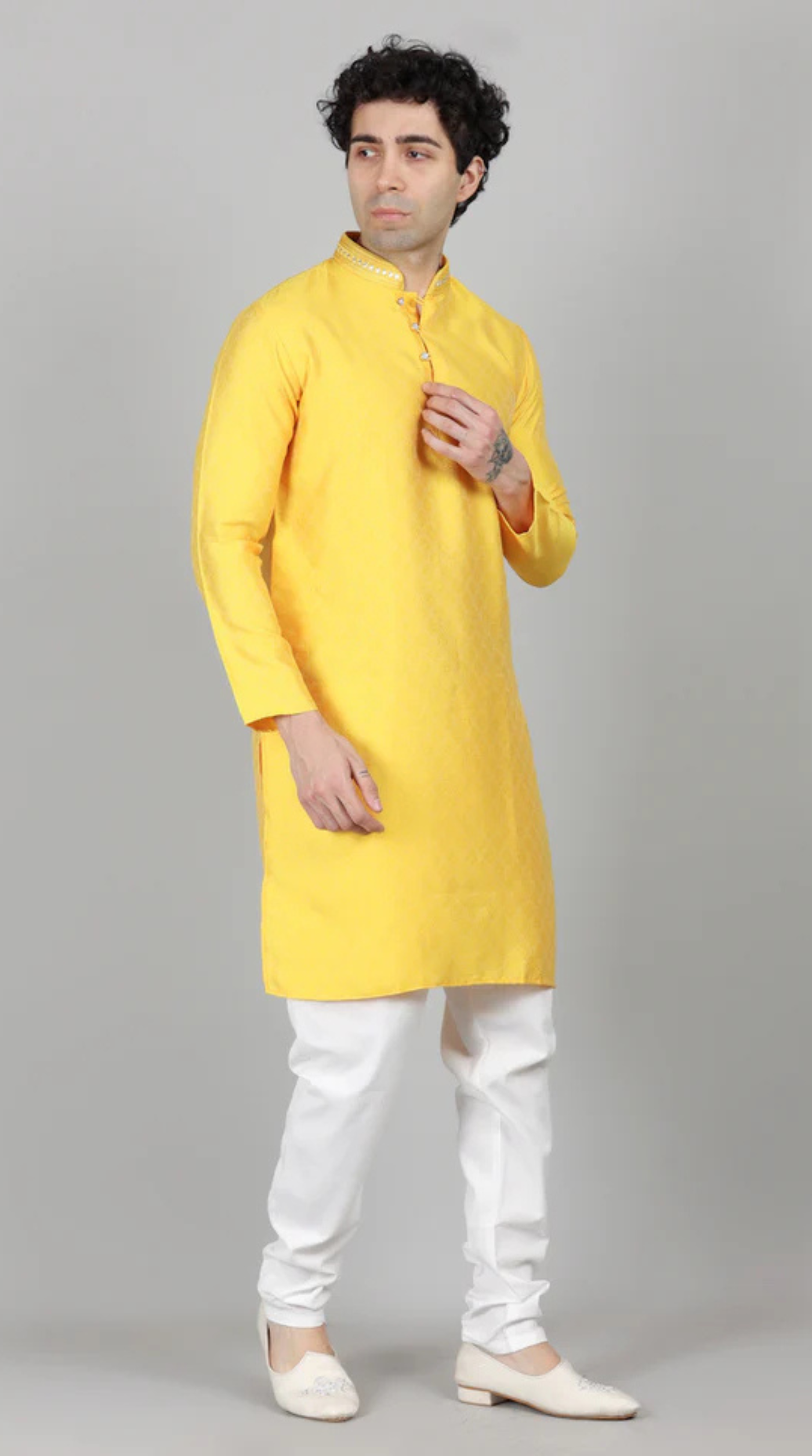 Men's Haldi Yellow Kurta Payjama Set