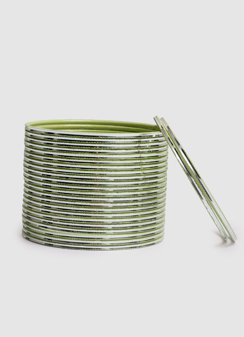 Mint Green Shining Bangles – 24 Piece Stackable Set