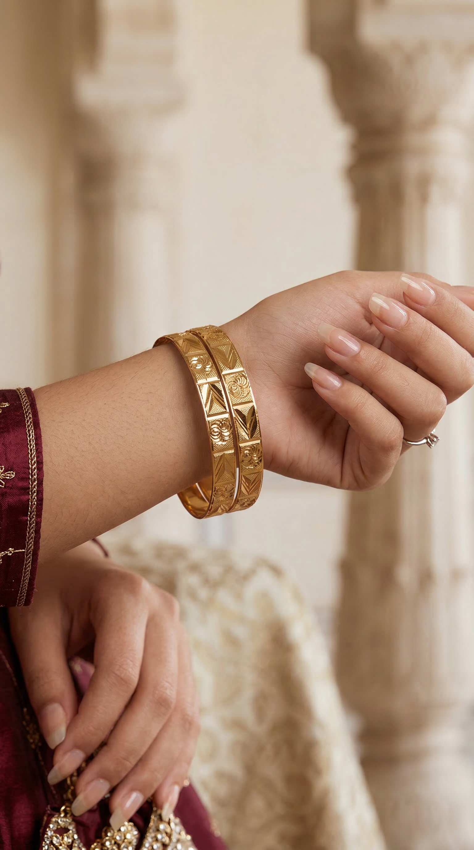 Pair of Traditional Gold Bangles