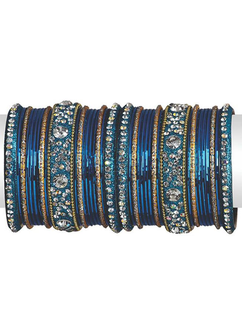 Blue Bold Bangle Set