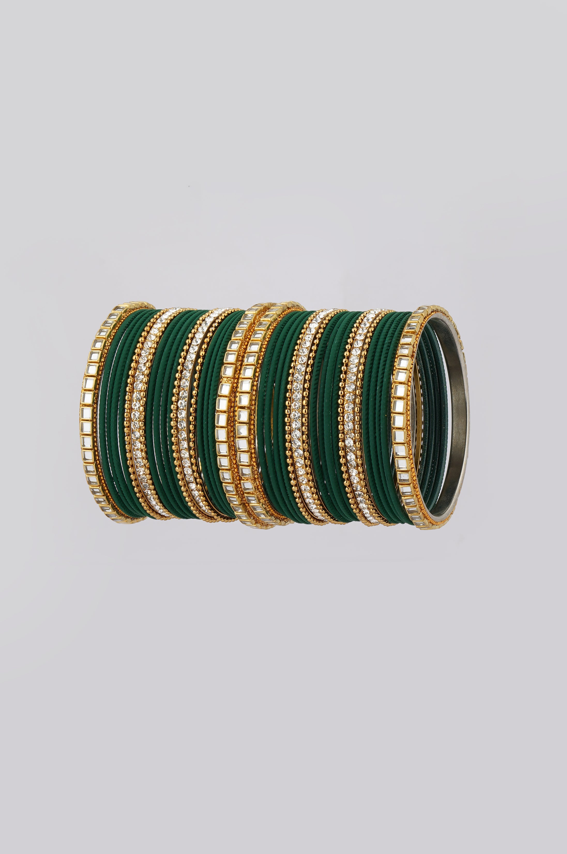 Double Bangle Set In Green