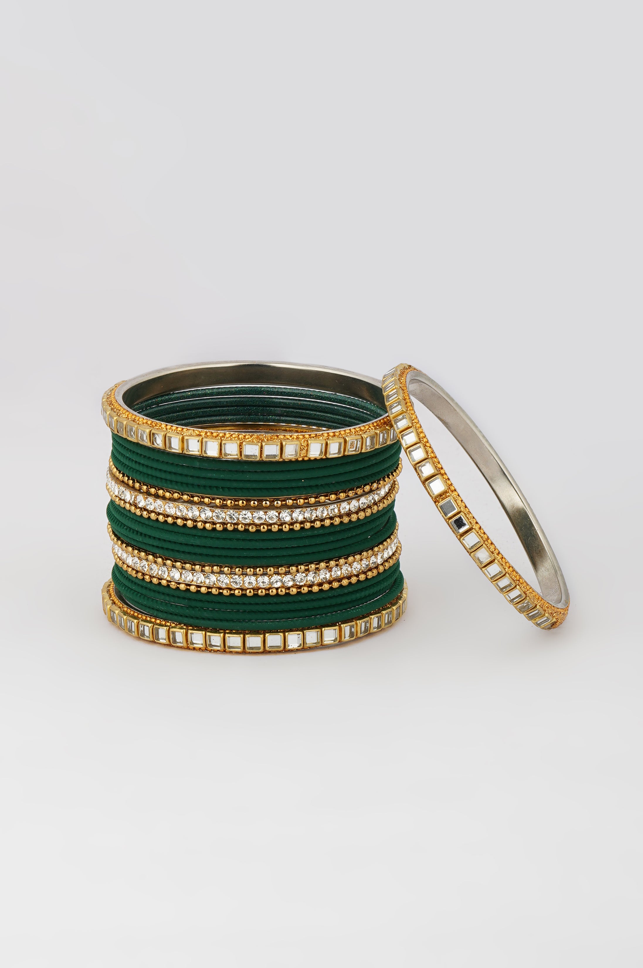 Double Bangle Set In Green